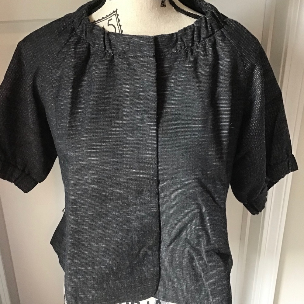 Sharagano Women’s Black White Short Sleeve Blazer